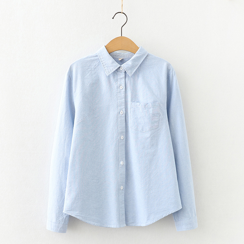 Casual Simple Oxford Spinning Shirt 2024 Spring and Autumn New Korean Style Loose Striped Base Shirt Women's Trendy Top