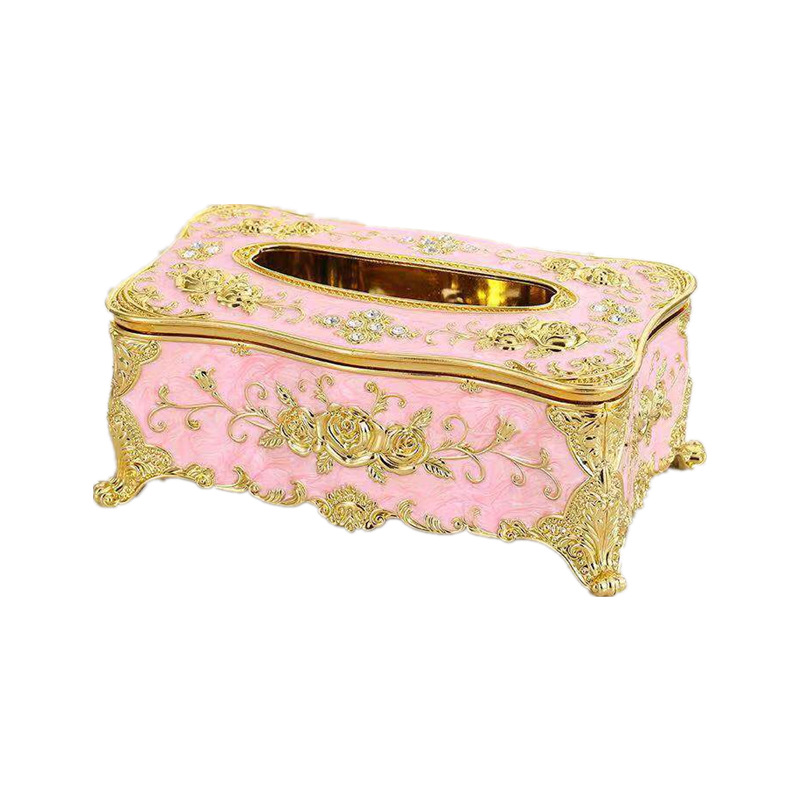 [Factory direct supply] European-style rose acrylic paper box living room coffee table restaurant car plastic tissue box