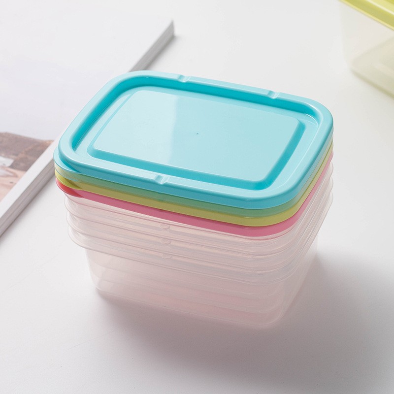 保鲜盒小留样盒零食收纳盒长方形盒子透明塑料PP可微波加热保鲜盒