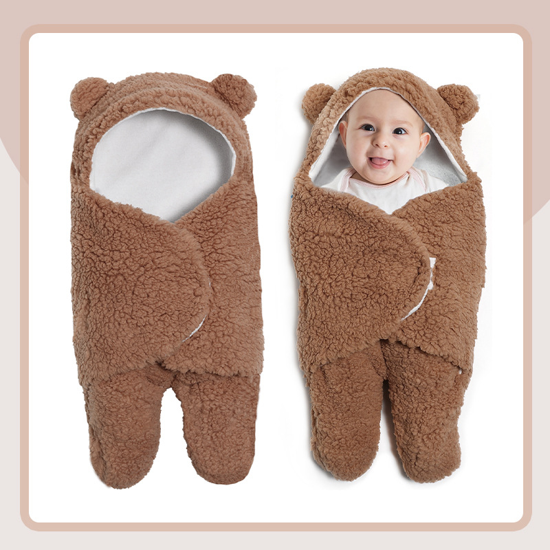 Baby quilt autumn and winter thickened quilt newborn baby blanket newborn swaddling sleeping bag out towel