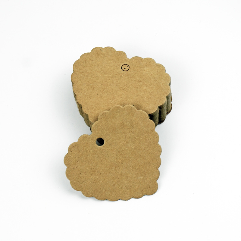 Amazon blank tag hemp rope lanyard cow card perforated tag clothes shoes hat Kraft paper card spot wholesale