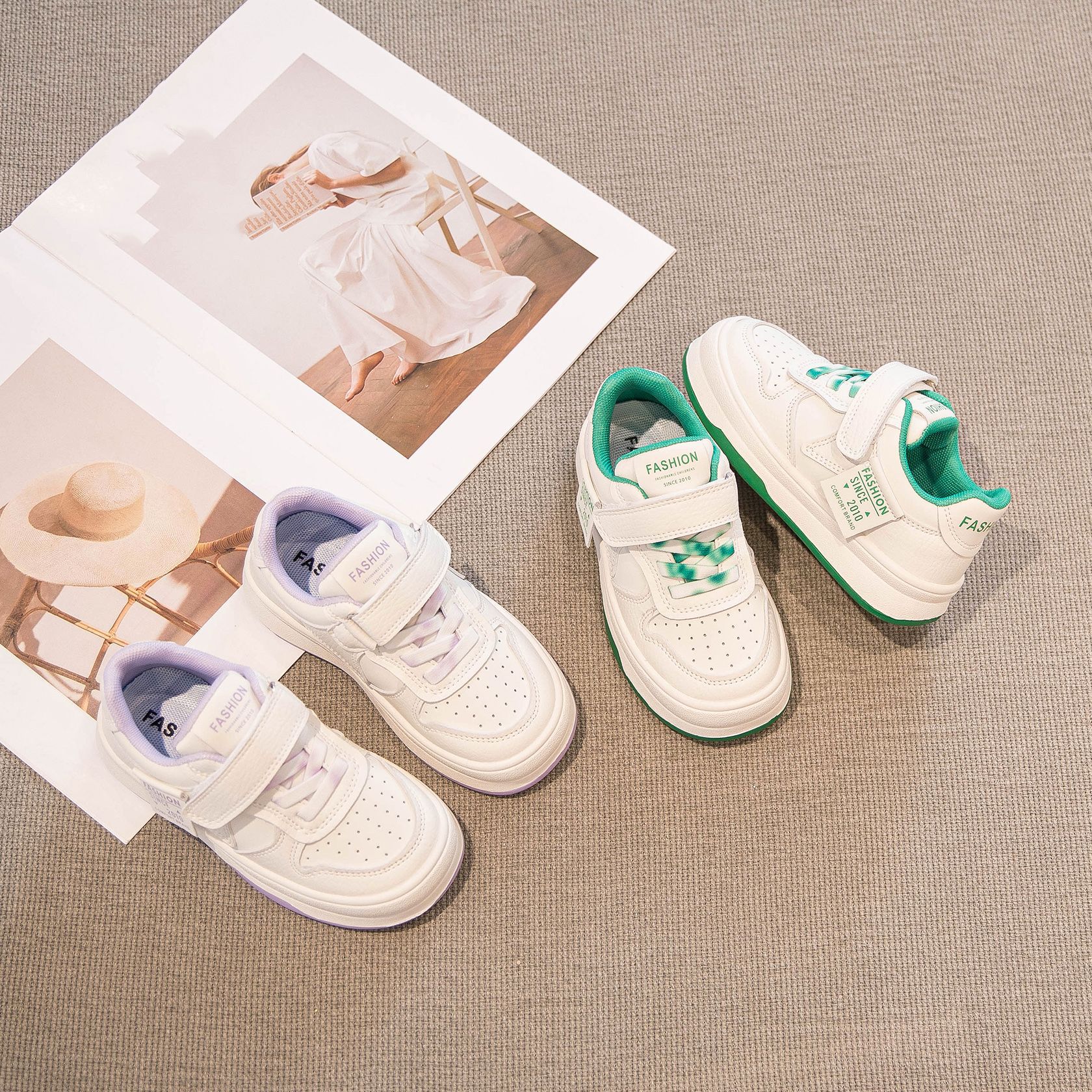 Girls' shoes sneaker 2023 spring new children's board shoes low-top fried street baby shoes middle and big children spring and autumn