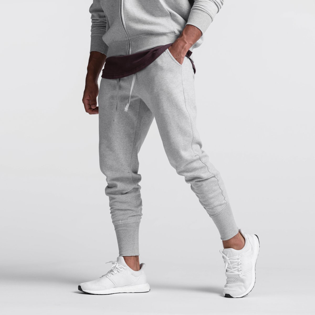 2021 Autumn and Winter Fitness Trousers Men's Muscle Elastic Sports Pants Running Training Basketball Pants Loose Leg-toe Sweatpants