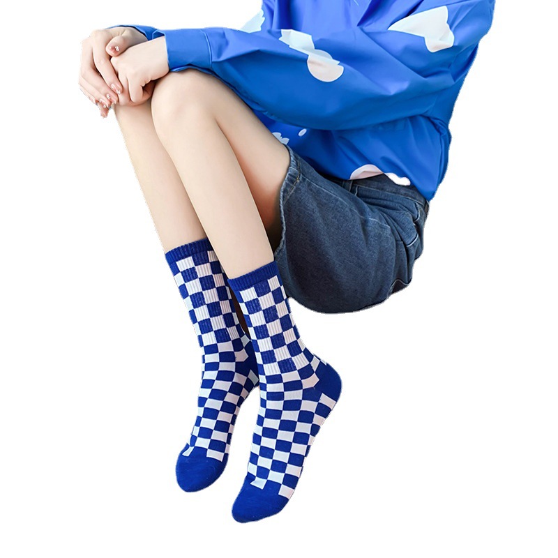 Letter Socks Women's Spring and Autumn Men's and Women's Trendy Breathable Thin Stockings Mid-length Stockings Sports Outwear Women's Socks for Spring and Summer Outwear