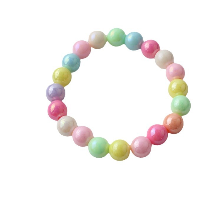 Cross-border hot-selling colorful beaded children's bracelet cute little girl gift animal acrylic love candy bracelet