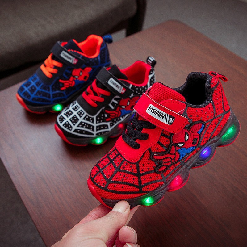 Autumn children's shoes Children's luminous shoes boys and girls running shoes baby flashing shoes LED bright light sports shoes mesh