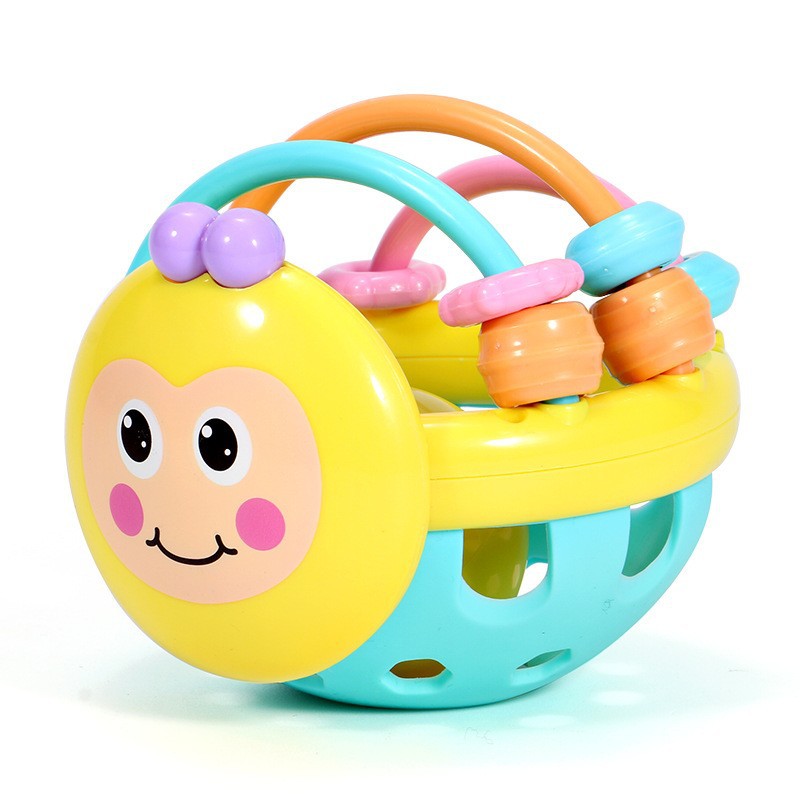 Cross-border infant ball toy bee ball can bite and grasp 0 to 1 year old molar bell ball baby hand bell bed bell