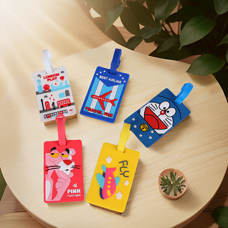 Spot wholesale all kinds of soft luggage tag cartoon luggage tag boarding pass suitcase identification tag