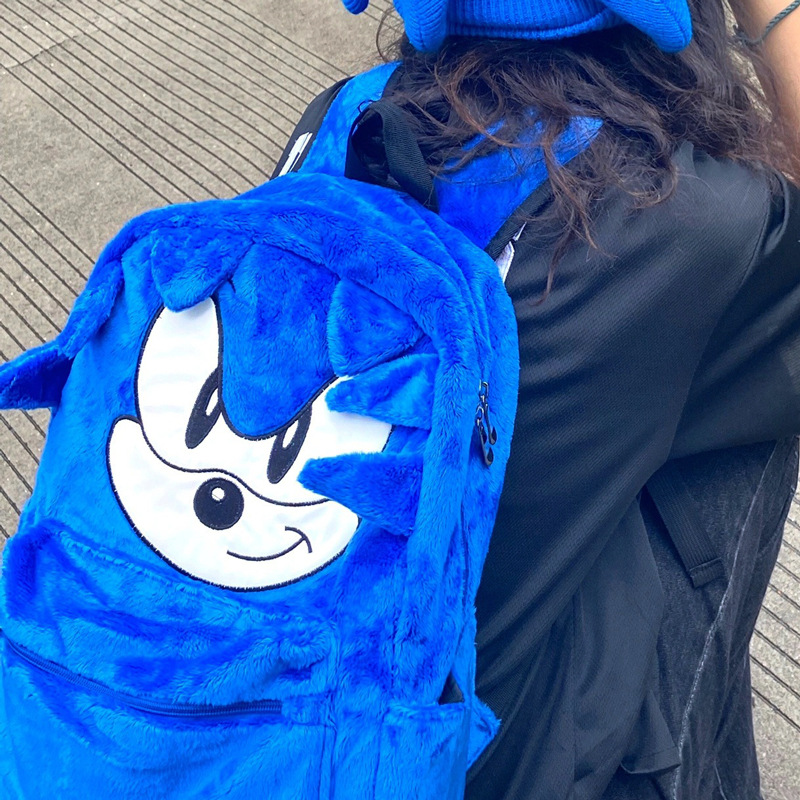 2023 New Large Capacity Student Schoolbag Sonic Kid Hedgehog Mouse Backpack Couple Backpack