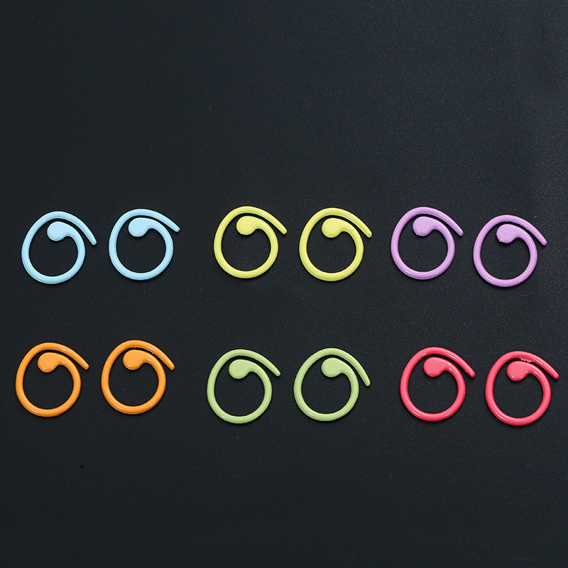 Metal paint spiral mark buckle color mark ring comma circle weaving tool spiral mark buckle mark circle