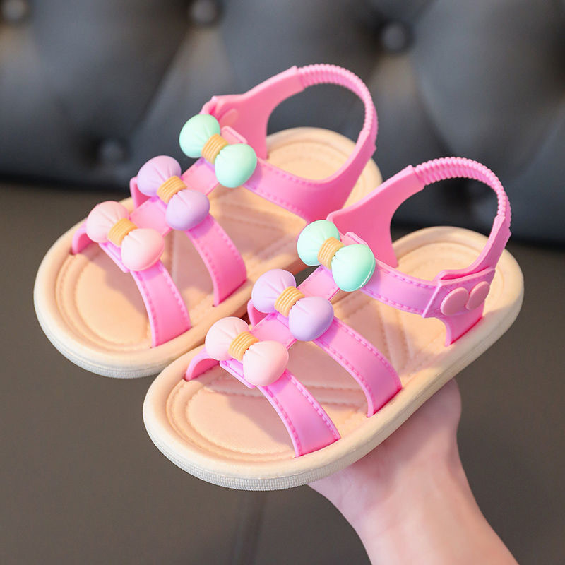 Girls Sandals 2023 New Little Girl Fashion Sequin Princess Shoes Summer Soft Sole Beach Shoes Children Sandals Women