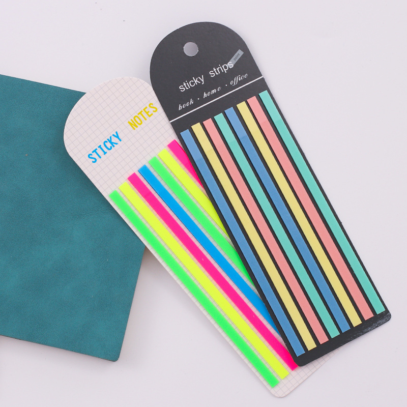 Extremely Long Strip Post-it Notes Index Stickers n times Fluorescent Post-it Notes PET Book Review