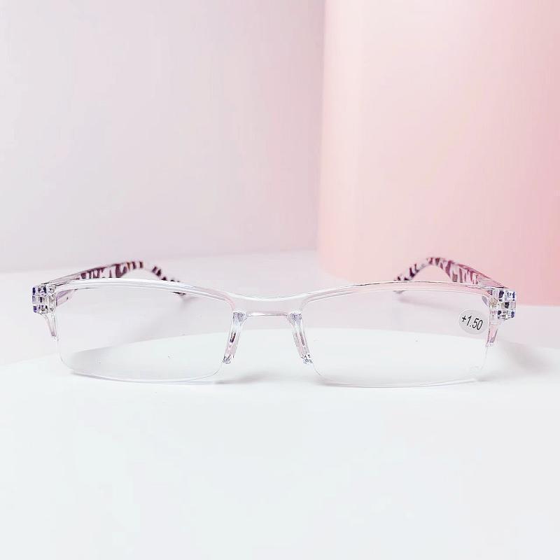 Spring Leg All-in-One Presbyopia Glasses Flower Leg Presbyopia Glasses Retro Men's and Women's Small Frame Presbyopia Portable Clear Old People's Mirror