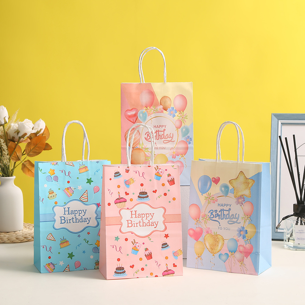 Handbag birthday party series gift bag paper blessing gift packaging bag shopping mall advertising bag