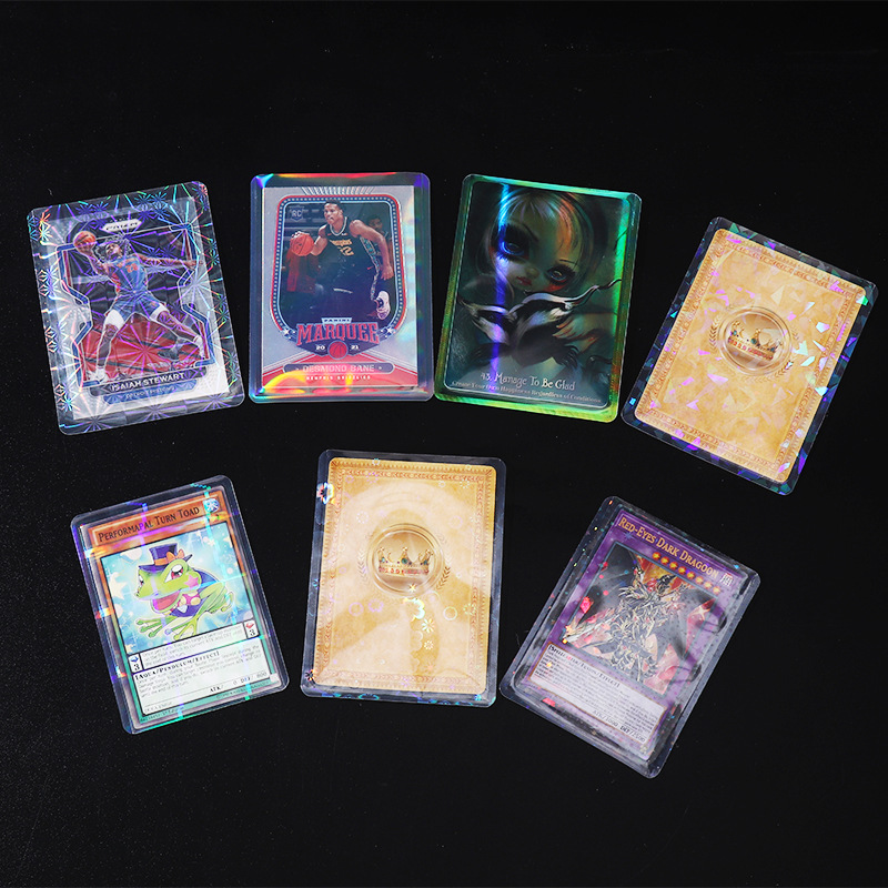 In stock transparent laser card holder goo Ka Barji Game King album card fire shadow Bao Ke Meng magic card protective cover
