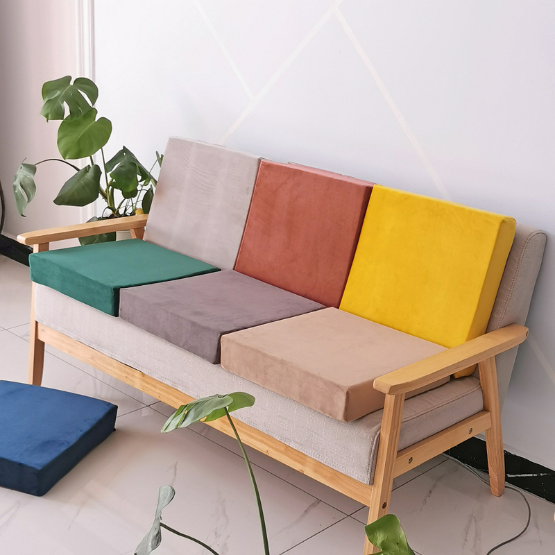 Source factory hardened sponge cushion Dutch velvet solid wood sofa cushion bay window cushion warm and comfortable tatami cushion