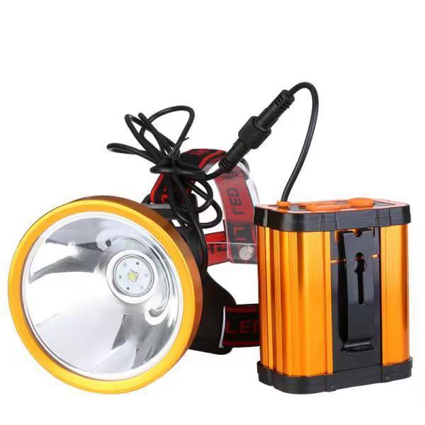 Night fishing miner's lamp strong light charging LED highlight P90 headlight night fishing light 12V constant current head mounted split battery