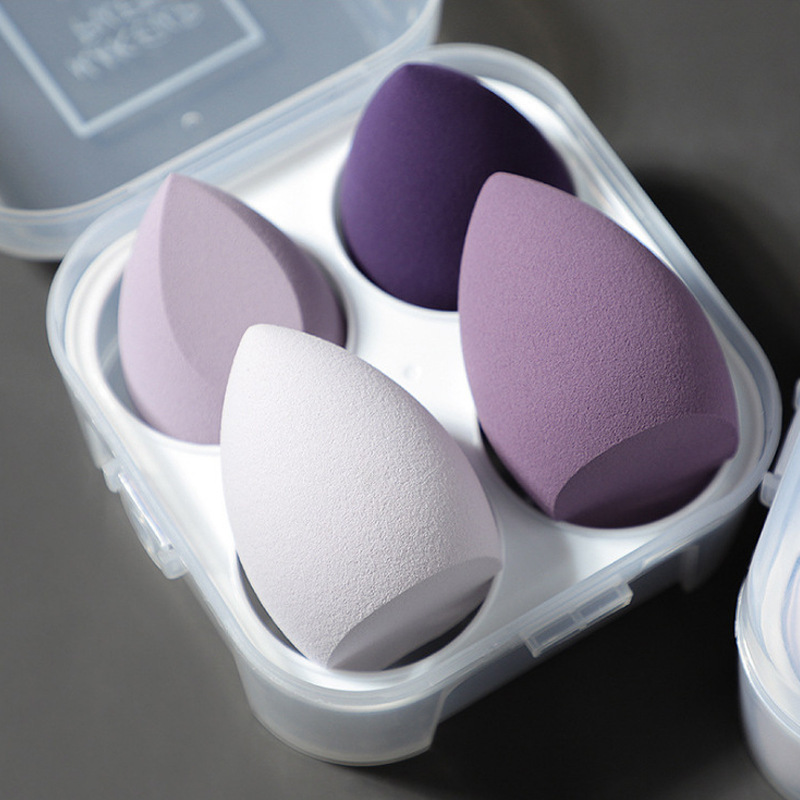 Internet Red Anchor with Goods Super Soft Makeup Eggs Don't Eat Powder Sponge Eggs Transparent Eggs Boxed Powder Puff Beauty Makeup Eggs Set