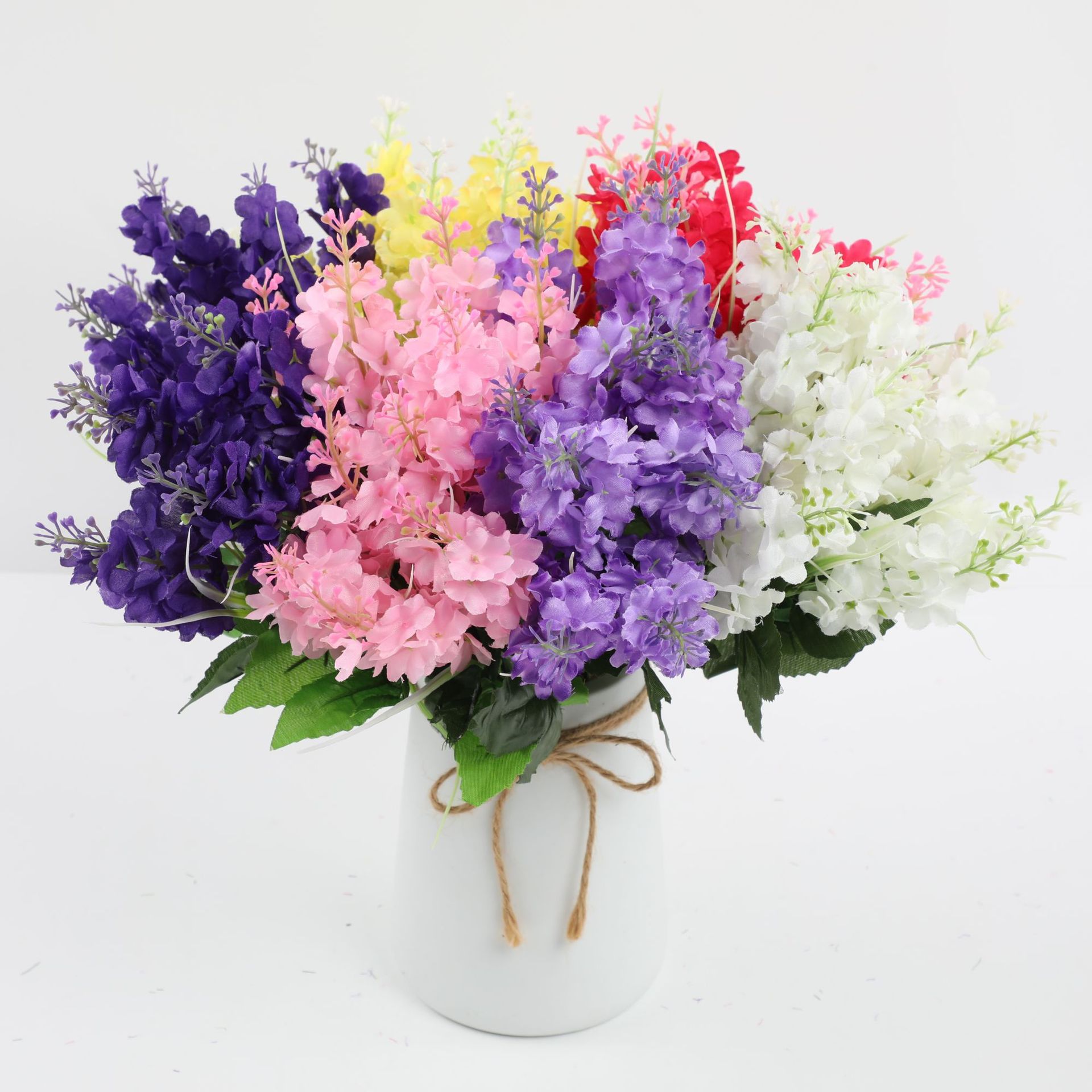 Artificial five-fork Hyacinth lavender fake flower home restaurant display partition flower wedding lead flower wholesale