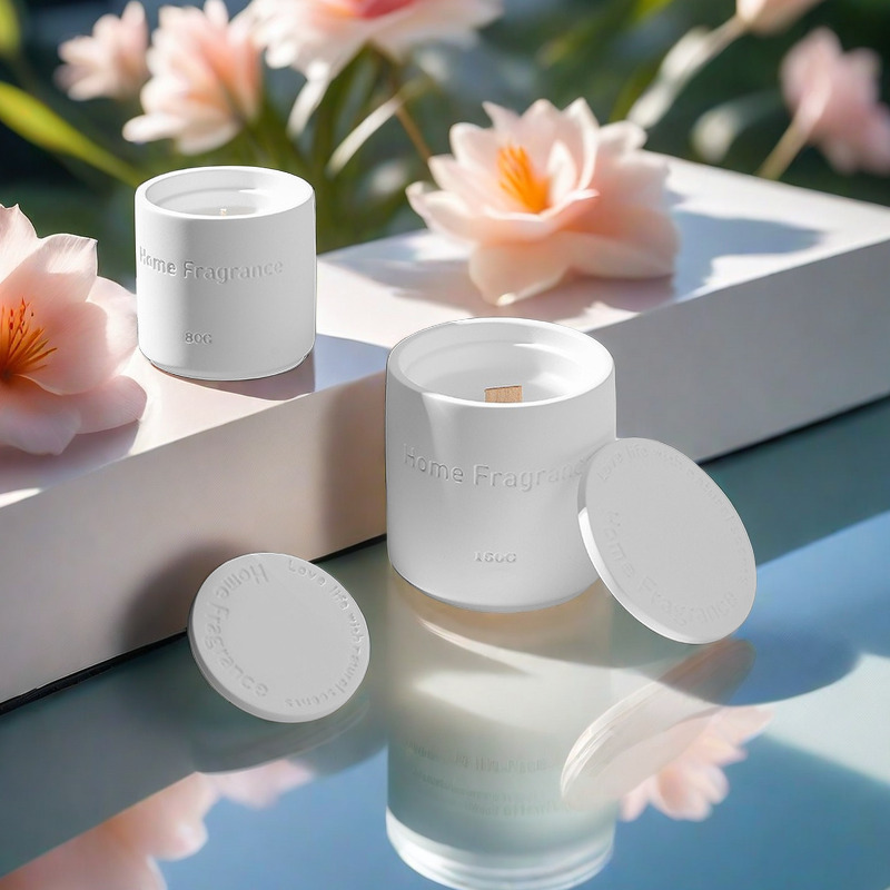 Aromatherapy candle atmosphere interior decoration ornaments souvenir aromatherapy soy wax candle cup gypsum fragrance gift box