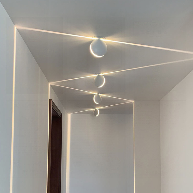 Concealed embedded window sill lamp round outdoor hotel corridor aisle window sill door frame line decorative ray lamp
