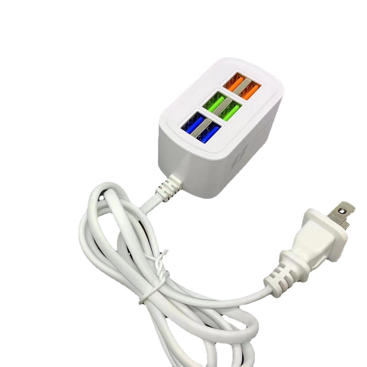 Suitable for Apple Android mobile phone universal charger 6usb multi-port charging head row plug foreign trade 3a new socket long