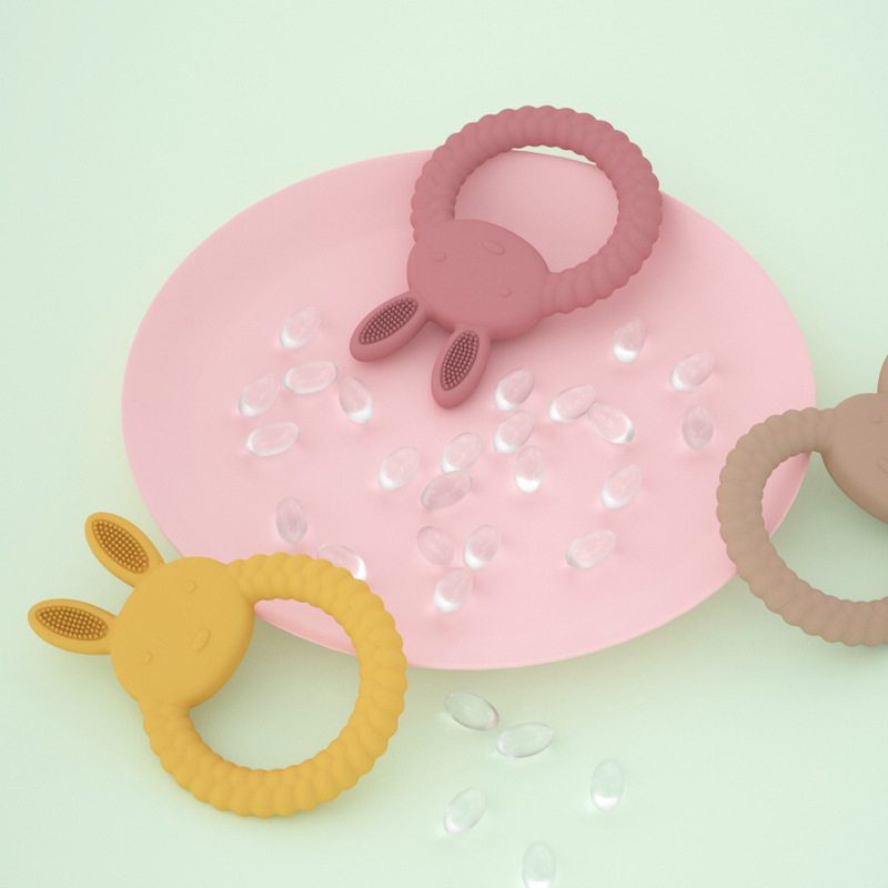 Amazon Baby rabbit tooth glue food grade Baby anti-eating hand soothing bite toy silicone tooth glue