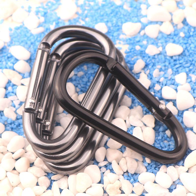 Factory supply No. 6 D bold full gun black mountaineering key chain outdoor buckle fast buckle