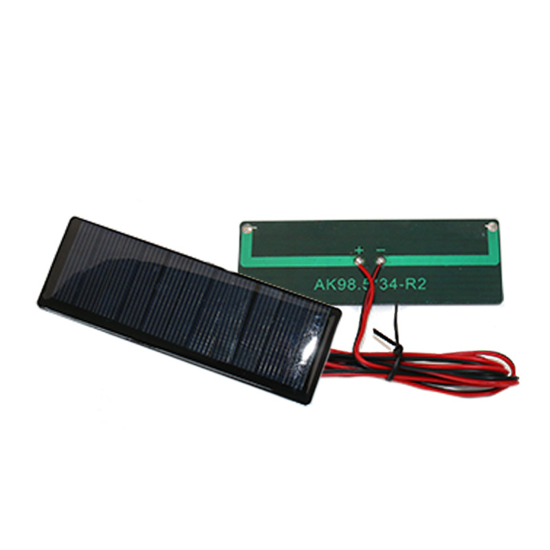 Solar panel battery drop rubber plate 98.5*34 5.5V 80ma photovoltaic power generation charging 3.7V lithium battery with 1 meter