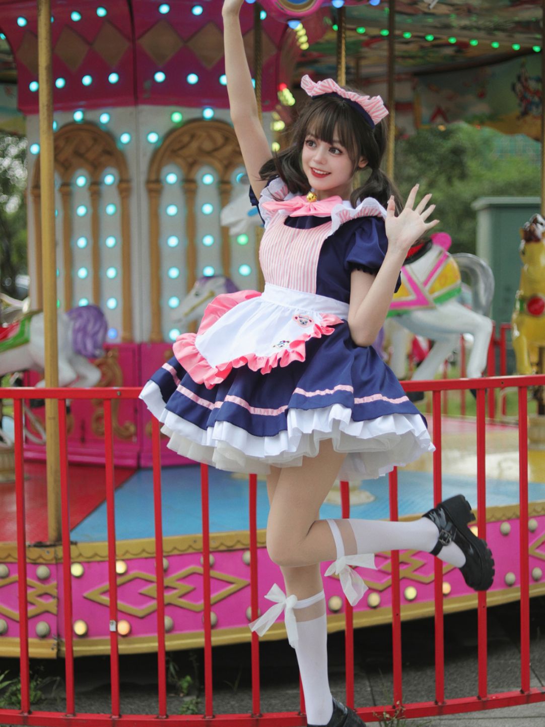 Cafe maid dress COSPLAY princess dress small dress women's role play party uniform plus size