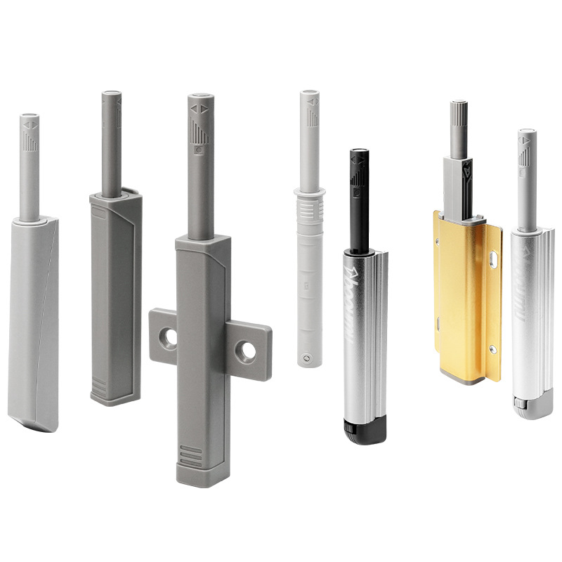 Aluminum Alloy cabinet door rebound device drawer concealed heavy-duty press bomb wardrobe door strong magnetic handle-free rebound device wholesale