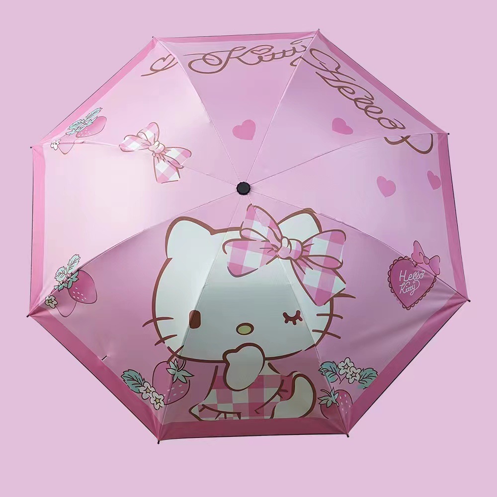 New coolomi Pacha dog coolo cartoon 8-bone dual-use sun umbrella black glue sun-proof sun-proof girl UV-proof
