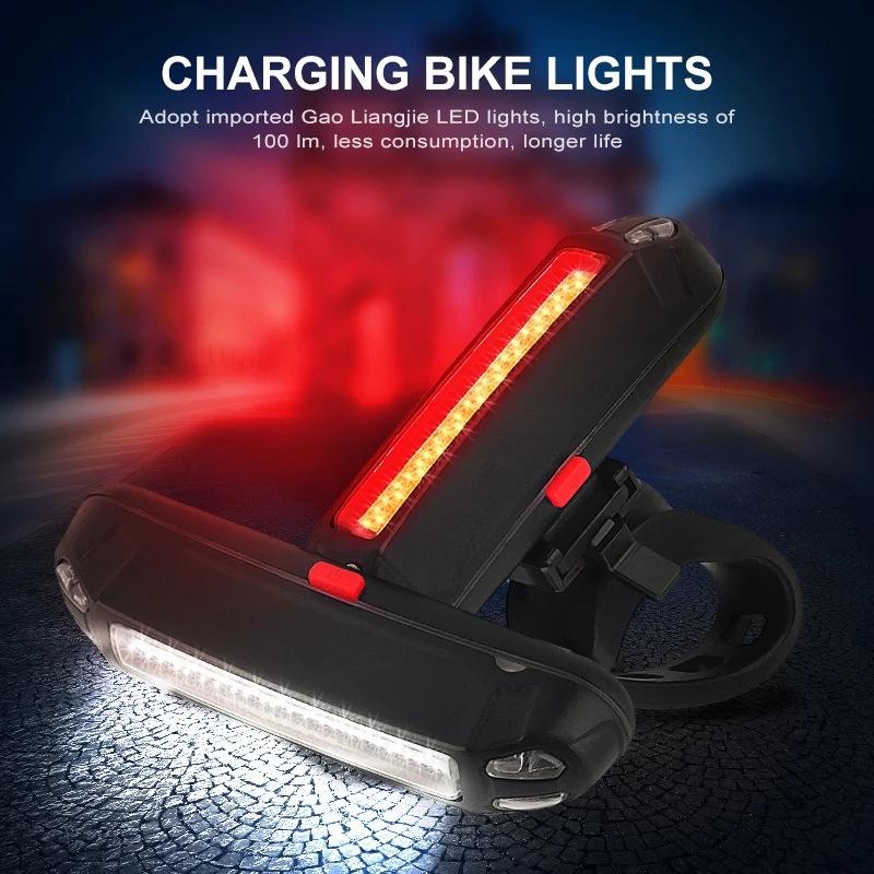 261LED light bicycle light bicycle light USB charging warning light mountain bike tail light riding equipment accessories