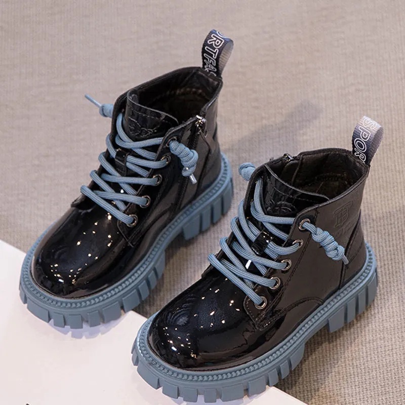 Girls' shoes pink Martin boots 2023 spring new children's boots children's fleece-lined warm short boots for baby girls