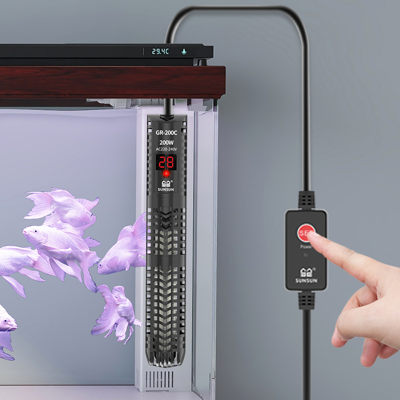 Mori fish tank heating rod red parrot non-explosive glass digital display turtle aquarium automatic thermostat GR