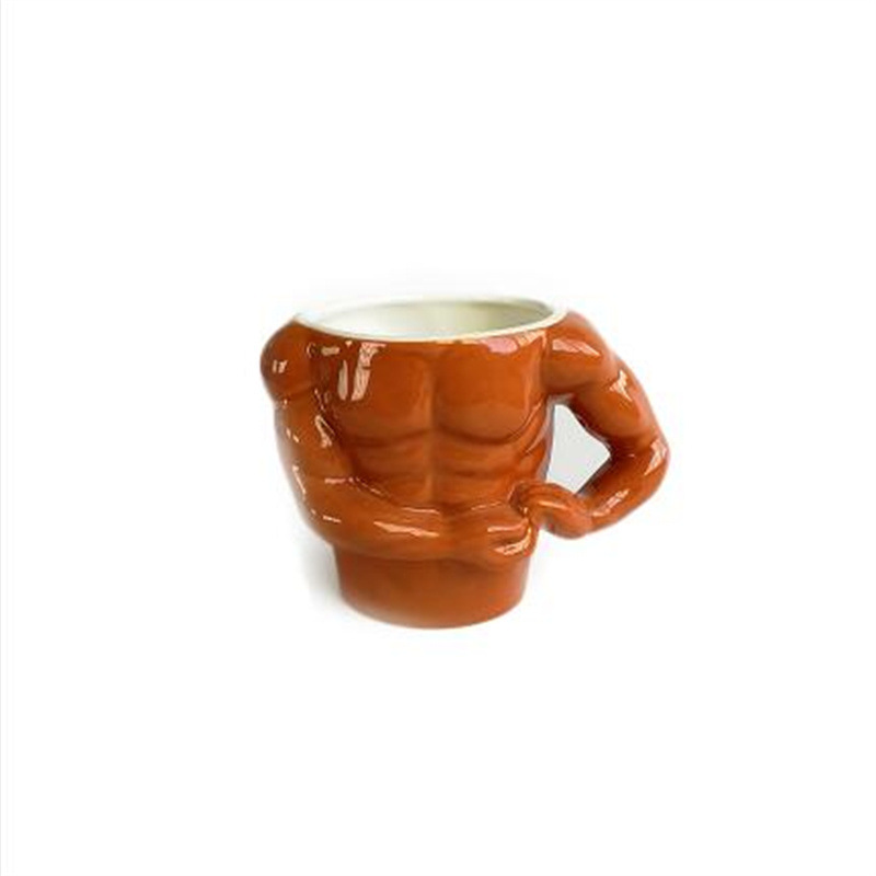 Men's Cup Muscle Cup Ceramic Mug Creative Personality Cup Coffee Cup Ceramic Cup Men's Large Capacity Cup_voghion.com