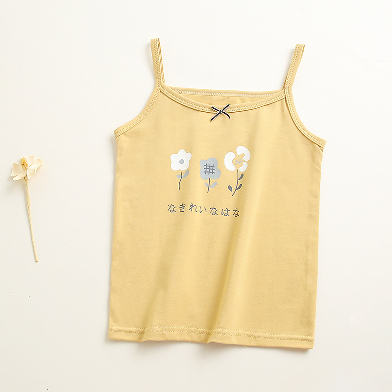 Children's Vest Cotton Girls' 2023 Summer Baby Sling Category a Cotton Baby Girls' Children's Clothing Women's Top Women's Top