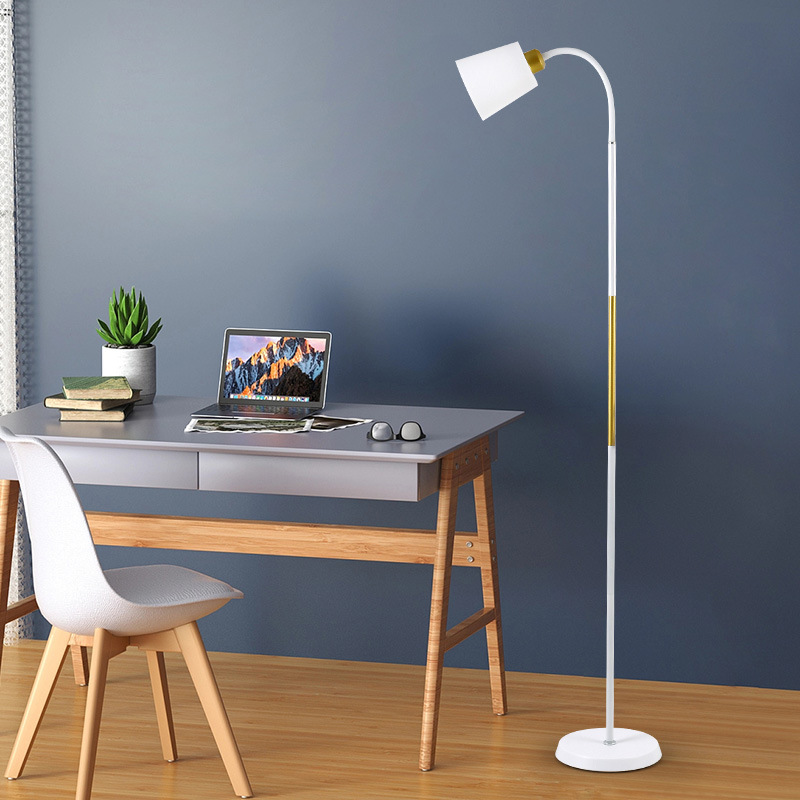 Nordic floor lamp creative living room bedroom Study LED simple modern dimmable remote control reading floor lamp