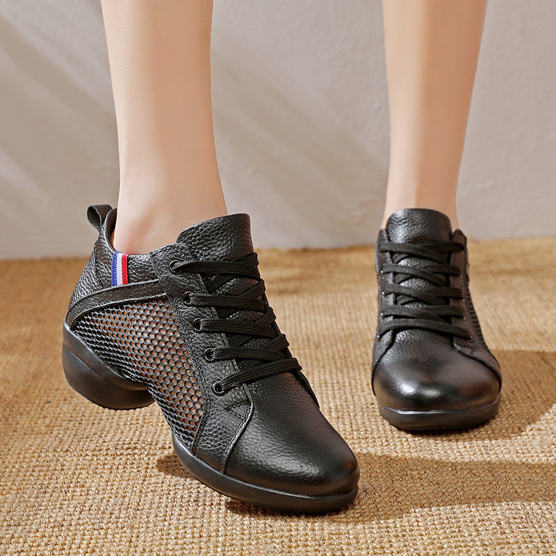 536 Kanghua dance shoes summer new mesh sailor dance women's square dance genuine leather wholesale modern dance shoes