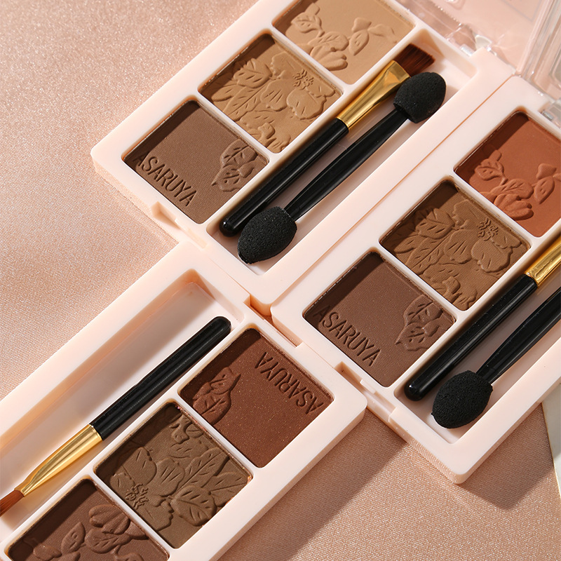Asha Reya New Bear Tricolor Natural Micro-carved Eyebrow Powder Student Internet Celebrity Same Style Easy Makeup Waterproof No Makeup