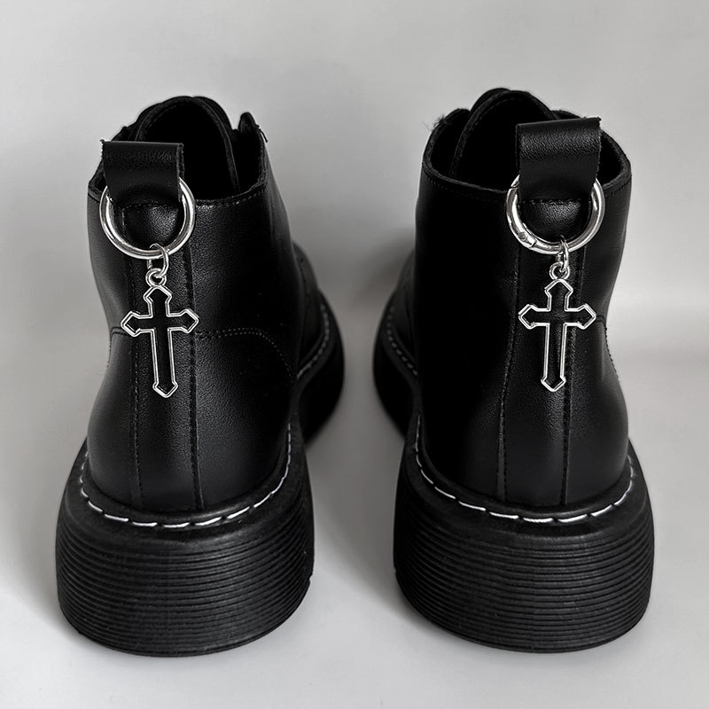 Metal hollow five-pointed star Martin boots shoe buckle sweet cool star cross love pendant shoes accessories ornaments