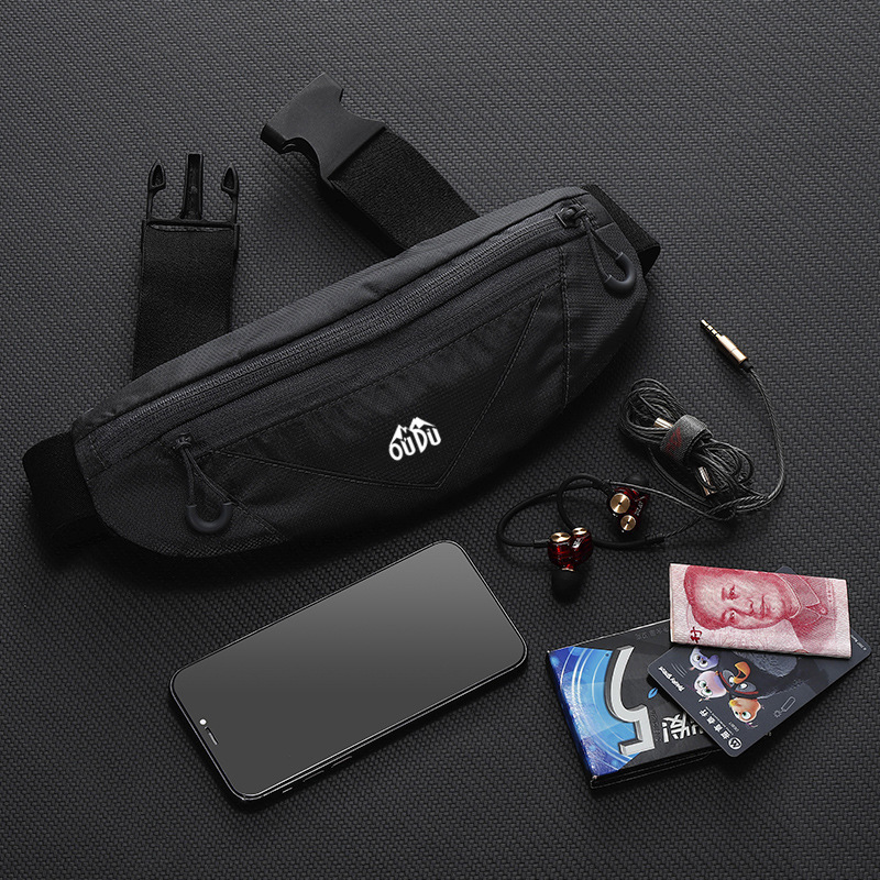 Sports mobile phone waist bag men's and women's invisible waist bag ultra-thin waterproof waist bag 7 inch mobile phone bag mini new waist bag