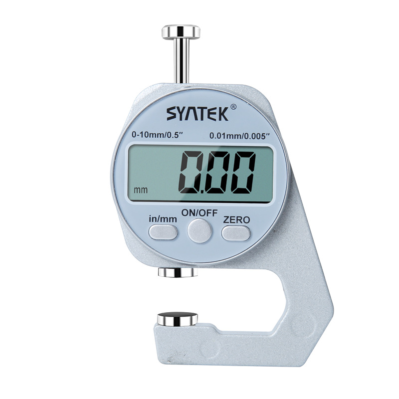 Electronic digital display thickness gauge high precision thickness gauge measuring wall thickness micrometer caliper measuring paper leather instrument flat head