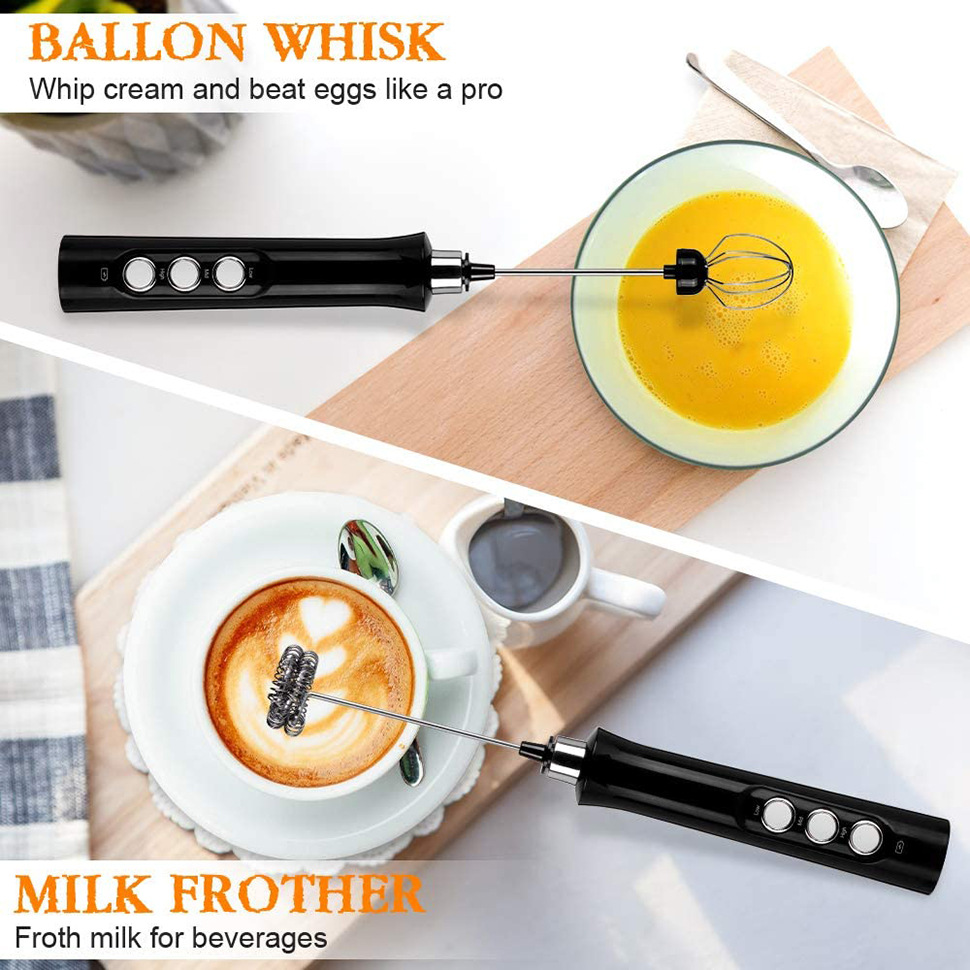 Rechargeable electric egg beater blender milk coffee milk tea stirring rod automatic egg beater cream milk beater