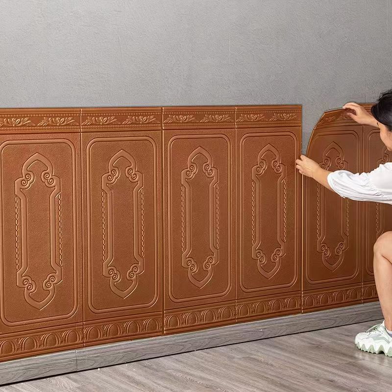 Wallpaper self-adhesive wall decoration waterproof anti-collision wallpaper self-adhesive bedroom self-adhesive household wall sticker self-adhesive Fender wallpaper