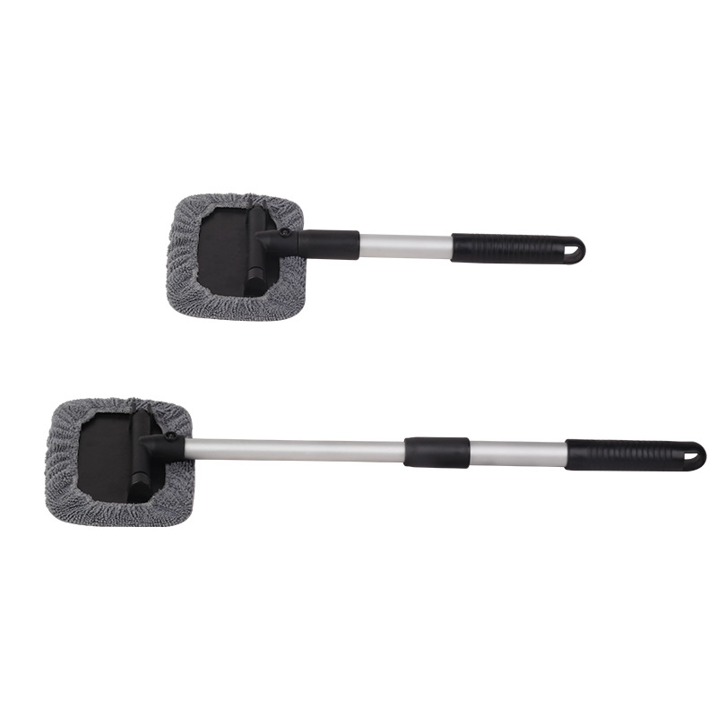 Car front windshield cleaning brush aluminum alloy telescopic rod window defogging brush windshield dust removal brush
