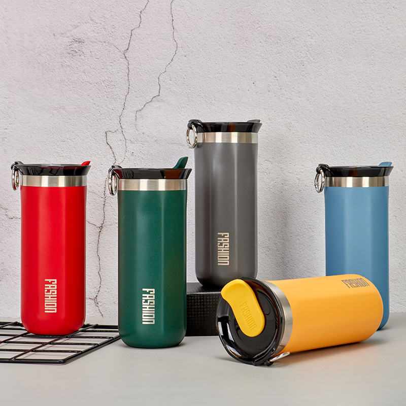 Cross-border 304 Stainless Steel Coffee Cup Double-layer Vacuum Large Capacity Thermos Cup Outdoor Car Portable Coffee Cup