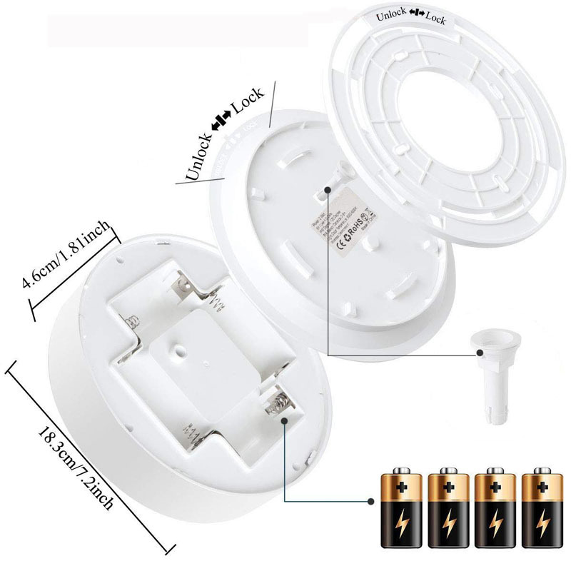 Amazon new remote control induction ceiling lamp indoor corridor garage lamp intelligent round color temperature adjustable ceiling lamp