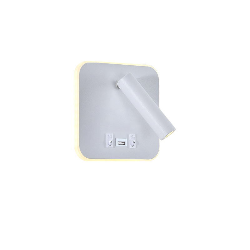 Cross-border New USB Rechargeable LED Reading Light Nordic Minimalist Hotel Indoor Corridor Bedroom Bedside Wall Lamp Zhongshan