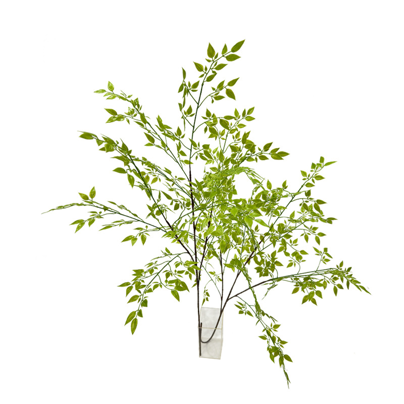 Artificial green plant South bamboo pot large floor-standing high-end decoration indoor living room fake green plant Internet celebrity decoration